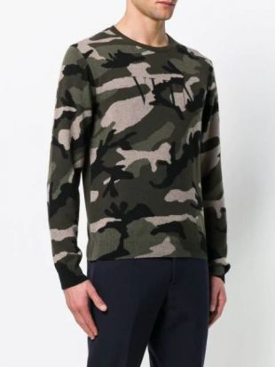 Valentino Pull VLTN Camouflage En Cachemire - Farfetch