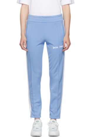 PPantalon de survêtement ajusté bleu et blanc