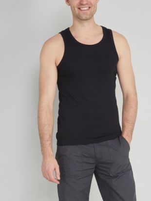 Débardeur Coton Uni Col Rond LH Noir