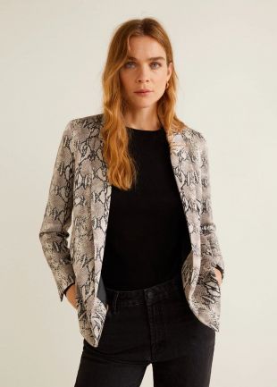 Snake Print Blazer