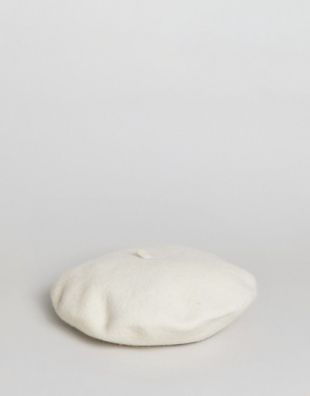 Cream Wool Beret