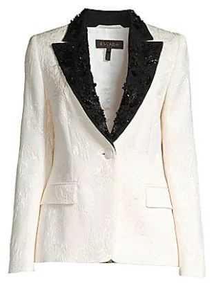 Brikenati Beaded Jacquard Dinner Jacket