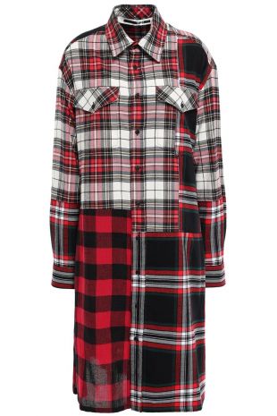 Red Checked Shirt Dress