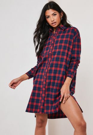 Navy Checked Shirt