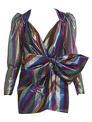 Metallic Stripe Tulle Mini Dress