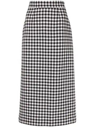 Gingham Midi Skirt