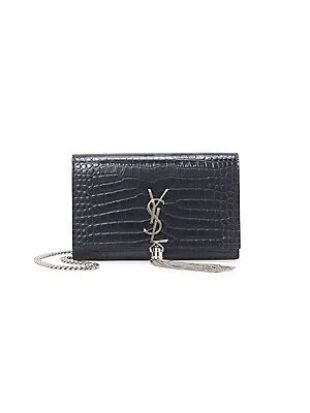 black leather bag