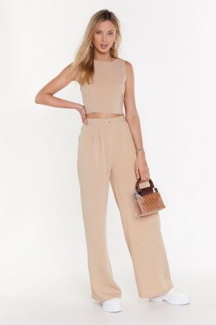 Wide Leg High Waist Pants