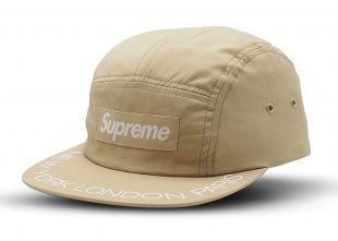 Supreme Visor Print Camp Cap Light Khaki
