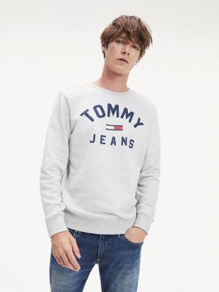 Sweat Essential à logo en gris
