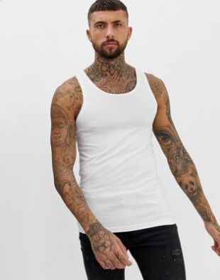 ASOS DESIGN - Débardeur moulant en tissu bio - Blanc