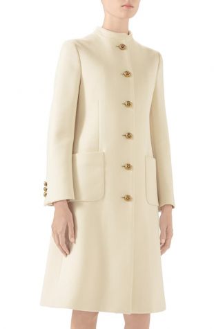 Knot Button Wool Coat