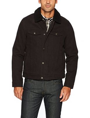 Levi's - Levi's Men's Cotton Canvas Tucker Jacket with Sherpa Collar