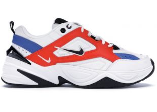 nike tekno white orange