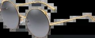 Lunettes Solaires Panthère de Cartier: Lunettes solaires Panthère de Cartier en métal finition dorée champagne lisse, têtes de panthère finition dorée champagne, forme ronde
