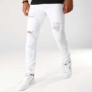 LBO - Jean Skinny Avec Déchirures LB054-5 Blanc - LaBoutiqueOfficielle.com