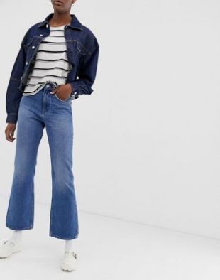 Weekday mile bootcut jeans in mid blue | ASOS