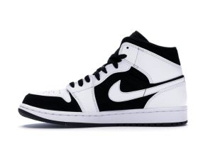Jordan 1 Mid White Black