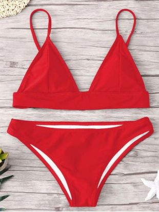 ZAFUL Ensemble de Bikini Rembourré   BLUE GRAY CHESTNUT RED RUBBER DUCKY YELLOW BLACK RED ROYAL