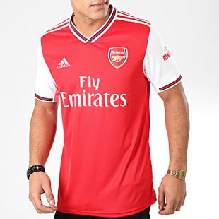 adidas - Maillot De Foot A Bandes Arsenal FC EH5637 Rouge Blanc - LaBoutiqueOfficielle.com