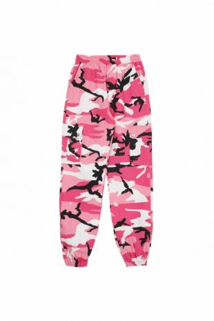 Pantalon cargo camouflage Sixth June rose
