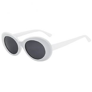 Culater® Retro Vintage Clout Lunettes Lunettes de soleil Unisexe Rappeur Ovales Lunettes Grunge Lunettes (D)
