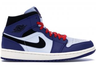 Jordan 1 Mid Deep Royal Blue Black