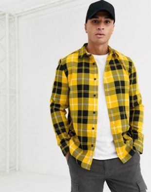 River Island - Chemise à carreaux - Jaune vif | ASOS