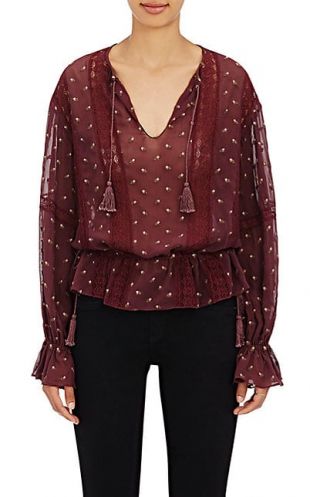 Ulla Johnson - ULLA JOHNSON Elke Embroidered Georgette Blouse