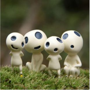 Princesse Mononoke Studio Ghibli Kodama Miniature terrarium Figurine bricolage d’approvisionnement