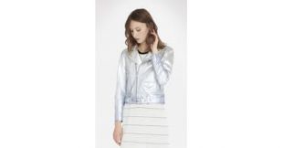 CALUM LEATHER JACKET   SILVER by IRO