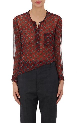 ISABEL MARANT ÉTOILE - Boden Crinkled Silk Chiffon Henley