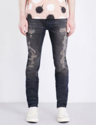 DIESEL Sleenker 084DL distressed slim fit skinny jeans