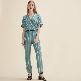 Maje Pandora Jacquard Jumpsuit