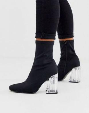 Truffle Collection - Bottes souples avec talon transparent | ASOS