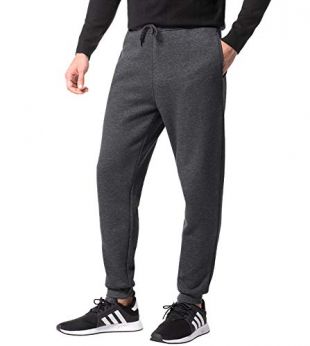 LAPASA Pantalon de Jogging en Sweat Homme Chaud Respirant et Léger M22 (Gris Foncé, L (Taille : 89-96cm, Longueur : 105.5cm))