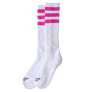Américaine Chaussettes Rose Lavigne Knee High Womens Retro Roller Derby Skate So