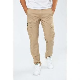 pantalon cargo beige