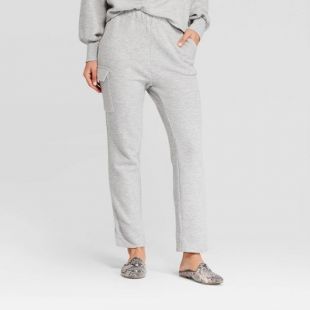 Mid-Rise Straight Cozy Knit Cargo Pants