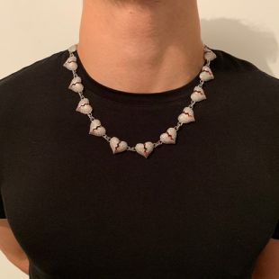 Chaîne multi coeur brisé | COFFEE SILVER