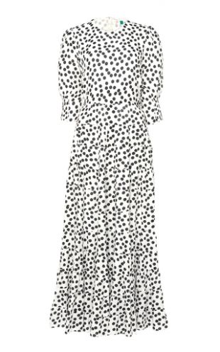 rixo - Floral Agyness Polka-Dot Cotton Maxi Dress