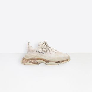 Sneaker Triple S Clear Sole BLANC CASSE pour Homme | Balenciaga