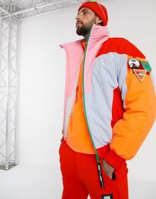 ASOS 4505 - Veste de ski rétro motif color block | ASOS