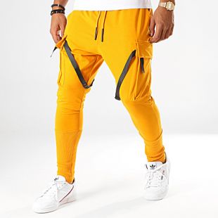 Ikao - Pantalon Jogging F664 Jaune Moutarde - LaBoutiqueOfficielle.com
