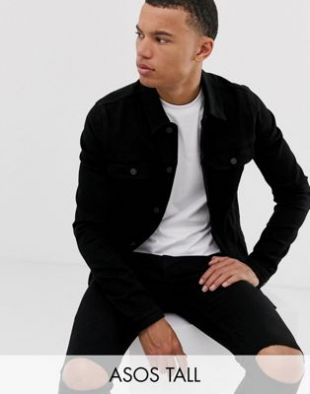 Veste en jean skinny style western - Noir