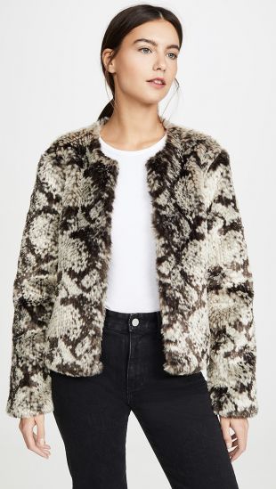 Snake Out Faux Fur Jacket