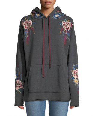 Embroidered Hoodie Sweatshirt