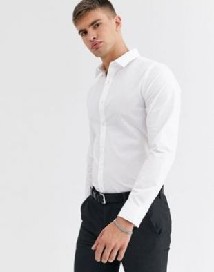 New Look - Chemise en popeline coupe classique - Blanc | ASOS