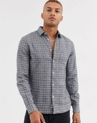 Celio - Chemise à carreaux - Gris | ASOS