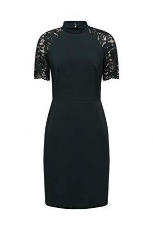 ESPRIT 129eo1e022 Vestito, Verde (Dark Teal Green 375), 38 (Taglia Unica: 32) Donna